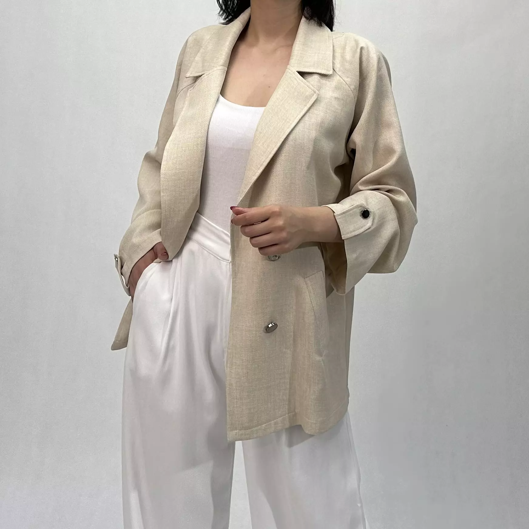 کت زنانه یقه انگلیسی 00191462039 3